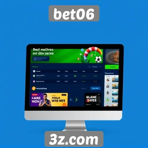 Interface do usuário do site Bet06 é intuitiva